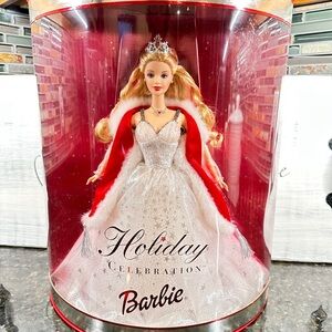 Barbie Holiday Celebration Doll in Sparkling Silver and Red